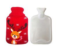 Hot Water Bottle with Washable Knitted Cover 0.5L Small Rubber Bottle Hot Water Bag for Body Warming Pain & Swelling Relief