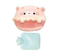 Hot Water Bottles, Cartoon Plush Water Bottle Heating Pad, 500ml Portable Hand Muff Leak-Proof Hot Water Pack, Cute Stuffed Animals Heating for Women, Men, Children Hands, Feet