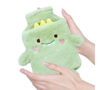 Hot Water Bottles - Reusable Heat Pack for Warmth Comfort | Flexible Rubber with Screw Cap Seal, Soft Cover Included, and Relaxation Tool for Bed, Couch, or Travel Use 6.3×9.8 in