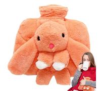 Hot Water Pack, Water-Filled Hot Water Bottle, Plush Bunny Cover Hot Water Bottle, Feet Warmer for Kids, 1500ml Hot Water Bottle, Removable Feet Warmer, Plush Bunny Hot Water Pack, Wide-Mouth Hot Wate