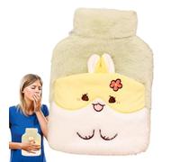 Hot Water, Water Bottle, Cartoon Animal, Plush CoverPortable Hand Feet Warmer, Removable Heating Pad Water Bag For Indoor And Outdoor