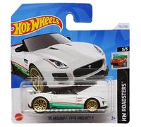 Hot Wheels - ´15 Jaguar F-Type Project 7 - HW Roadsters 5/5 - HTC16 - Short Card - Blanco - Mattel 2024 - 1:64