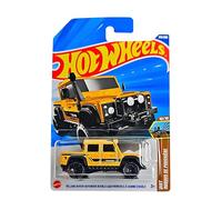 Hot Wheels - '15 Land Rover Defender Double Cab - Dirt 10/10 - JBC00 - Short Card - Amarillo - Mattel 2025 - Modelo con licencia de Land Rover & Yokohama en aspecto Dirt/Offroad a escala 1:64