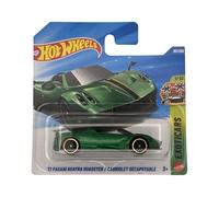 Hot Wheels - '17 Pagani Huayra Roadster - JJH99 - Exoticars 7/10 - Short Card - Verde - Modelo oficial - Superdeportivo Convertible - Mattel 2026 (101/250) - 1:64