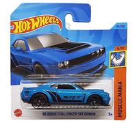 Hot Wheels - ´18 Dodge Challenger SRT Demon - Muscle Mania 6/10 - HKJ54 - Short Card - Mopar - Azul metálico - Mattel 2023