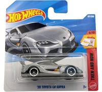 Hot Wheels 20 Toyota GR Supra - Antes y Ahora 6/10 - JJK04 - Tarjeta Corta - Plata - Coche Deportivo JDM - Modelo de Licencia - Mattel 2026 (157/250) - 1:64
