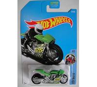 Hot Wheels 2017 HW Moto Street Stealth (Motorcycle) 42/365, Chrome and Green