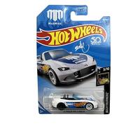 Hot Wheels 2018 50th Anniversary Nightburnerz 15 Mazda MX-5 Miata (Mad Mike) 40/365, blanco