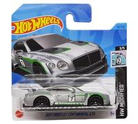 Hot Wheels - 2018 Bentley Continental GT3 - HW Modificado 3/5 - HKL45 - Tarjeta Corta - Gris Plateado metálico - Mattel 2023