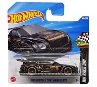 Hot Wheels - 2018 Bentley Continental GT3 - HW Race Day 7/10 - JBB30 - Tarjeta corta - negro metálico - Mattel 2025-1:64