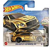 Hot Wheels - 2018 Bentley Continental GT3 - JBC18 - Día de la carrera 7/10 - Coche de carreras GT3 dorado como modelo Bentley con licencia oficial a escala 1:64 - Mattel 2025 (162/250)