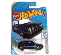 Hot Wheels 2019 Volkswagen Series 7/10 - Dark Blue Volkswagen Golf MK2 #68/250