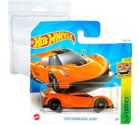 Hot Wheels 2020 Koenigsegg Jesko HW Exotics 2/10 (184/250) HTF07 Naranja 2024 + Protector Short Card Frikimonkey