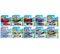 Hot Wheels 2021 Exotics - Juego completo de 10 vehículos fundidos a presión de 1/10 a 10/10 (versión de tarjeta corta)