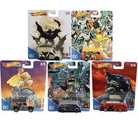 Hot Wheels 2022 Premium Pop Culture DC Batman Comics DLB45-946P Release Complete Set of 5 Diecast Vehicles