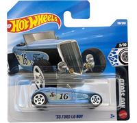 Hot Wheels '33 Ford Lo Boy Azul - Rod Squad 3/10 - JJJ76 - Tarjeta corta - Mattel 2026 (119/250) - Coche personalizado vintage - Classic Hot Rod - Modelo de licencia 1:64