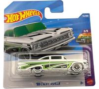 Hot Wheels - '59 Chevy Impala - Layin' Low 2/5 - Short Card - Blanco - JJK81 - Mattel 2026 (44/250) - Licencia Lowrider Custom Chevrolet - 1:64