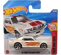 Hot Wheels - ´67 Ford Mustang Coupe - Then and Now 1/10 - HYY62 - Short Card - Blanco - Mattel 2025-1:64
