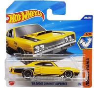 Hot Wheels '69 Dodge Coronet Superbee JBB27 Muscle Mania 5/10 Tarjeta corta amarilla Dodge Licencia Mattel 2025 1:64