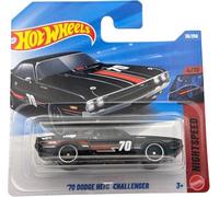 Hot Wheels - '70 Dodge Hemi Challenger - Nightspeed 4/10 - JJK79 - Short Card - Negro - Mattel 2026 (36/250) - Modelo de licencia - 1:64