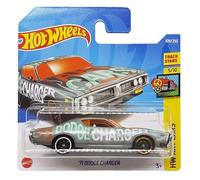 Hot Wheels - ´71 Dodge Charger - HW Art Cars 5/10 - HCW33 - Short Card - Gris - Track Stars - Mattel 2022