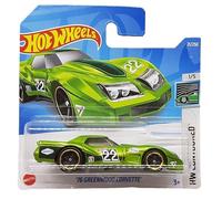 Hot Wheels - ´76 Greenwood Corvette - HW Contoured 1/5 - HCW80 - Short Card - Verde claro metálico - Mattel 2022