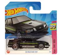 Hot Wheels - ´84 Mustang SVO - HW The ´80s 2/10 - HKJ60 - Short Card - Ford - Negro - Mattel 2023-1:64