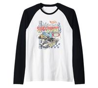 Hot Wheels 90s Vintage California Speedway Hecho para competir Camiseta Manga Raglan