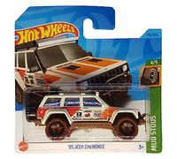 Hot Wheels 95 Jeep Cherokee - Mud Studs 4/5 - HKL02 - Tarjeta corta - Treasure Hunt TH - Nitto - Beltech - Mattel 2023
