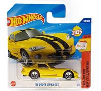 Hot Wheels - ´96 Dodge Viper GTS - Then and Now 4/10 - JBB95 - Short Card - Amarillo - Mattel 2025 - Modelo Dodge con licencia oficial de la serie 2025 Then and Now (176/250) - 1:64