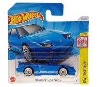 Hot Wheels '96 Nissan 180SX Type X HW: The 90's 6/10 (211/250) HTB08 Azul 2024 + Protector Short Card Frikimonkey
