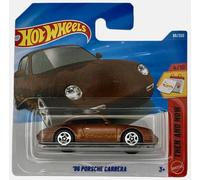 Hot Wheels - '96 Porsche Carrera - Then and Now 4/10 - JJJ59 - Short Card - marrón cobre - Modelo de licencia - Mattel 2026 (98/250) - 1:64