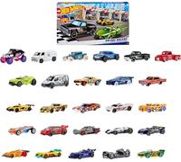 Hot Wheels ABC Racers, 26 autos Hot Wheels en escala 1:64 con letras del alfabeto, aprende a deletrear y leer con autos de juguete Hot Wheels HKL76