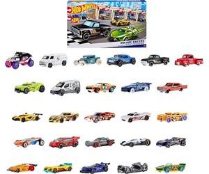 Hot Wheels ABC Racers, 26 autos en escala 1:64 con letras del alfabeto, aprende a deletrear y leer con coches de juguete, HKL76