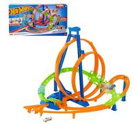 Hot Wheels Action Epic Crash Dash Set de Pista y Coche de Juguete | Playset con coche de 1:64, loops, booster motorizado, 5 zonas de choque para carreras y acrobacias, se desmonta, HTP55