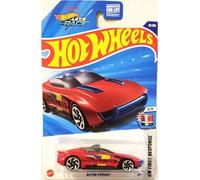 Hot Wheels Alpha Pursuit - Coche de juguete fundido a presión, rojo, escala 1:64, HW First Response 2/5, 18/250, tema Mainline
