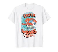 Hot Wheels - Atrapa Algunas Olas Camiseta, Hombre, Blanco, 4XL