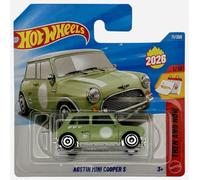 Hot Wheels - Austin Mini Cooper S - JJH39 - Then and Now 1/10 - Short Card - Pastel Green - Licencia Oficial - Mattel 2026 (71/250) - 1:64