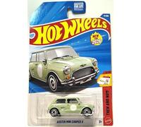 Hot Wheels Austin Mini Cooper S [Verde] Then & Now 1/10, 71/250, ¡Nuevo para 2026! Vehículo de juguete fundido a escala 1:64