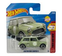 Hot Wheels Austin Mini Cooper S [Verde] Then & Now 1/10, 71/250, ¡Nuevo para 2026! Vehículo de juguete fundido a escala 1:64