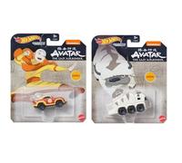 Hot Wheels Avatar Character Cars - Juego de 2 vehículos fundidos a presión con Aang y Aapa