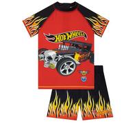 Hot Wheels Bañador Niño De, Bañador Natacion Niño De Manga Corta, Bañadores Boxer Natación Niños, Rojo 7-8 años