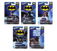Hot Wheels Batman 2024 Juego completo de 5 - HDG89-956L | Vehículos fundidos a escala 1:64 con diseños icónicos de Batman - A partir de 3 años