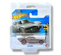 Hot Wheels Batmobile (plata) 1/5 Batman - 2026-4/250 (tarjeta corta) - incluye una funda protectora KLAS Car Keeper - JJH83