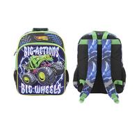 Hot Wheels Big Actions Big Wheels Monster Truck - Mochila de 16 pulgadas