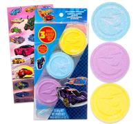 Hot Wheels Bombas de baño para niños, paquete con 3 bombas de baño perfumadas con sorpresa en el interior más calcomanías | Juguetes de bañera Hot Wheels para niños, niñas