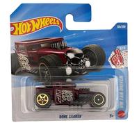 Hot Wheels - Bone Shaker - HW Fan Driven 5/5 - JJJ92 - Short Card - Vino Rojo - Mattel 2026 (139/250) - Modelo de culto Hot Rod Skull - 1:64