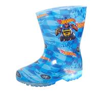 Hot Wheels Botas de lluvia con luces para niños, botas de agua con luces, Red, 25 EU