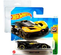 Hot Wheels Bugatti Bolide HW Exotics 3/10 (185/250) HTC22 Amarillo 2024 + Protector Short Card Frikimonkey