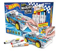 Hot Wheels by Bladez Toyz - Juego de arte para niños de 6 a 12 años con marcadores, kit de carreras de Hotwheels para juego creativo, juegos de colorear para niños y aprendizaje STEM, personalizable y